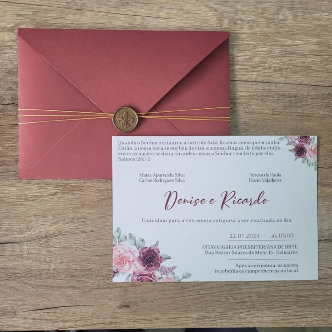  Convite de casamento